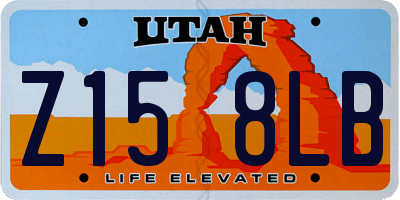 UT license plate Z158LB