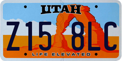UT license plate Z158LC