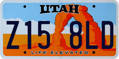 UT license plate Z158LD