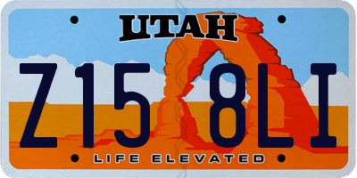 UT license plate Z158LI