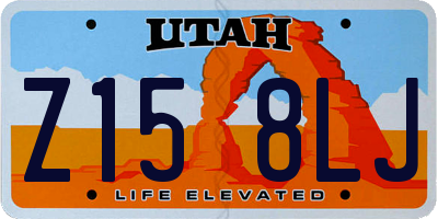 UT license plate Z158LJ
