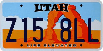UT license plate Z158LL