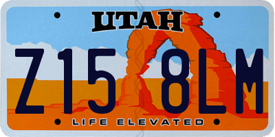 UT license plate Z158LM