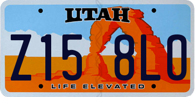 UT license plate Z158LO
