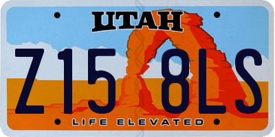 UT license plate Z158LS