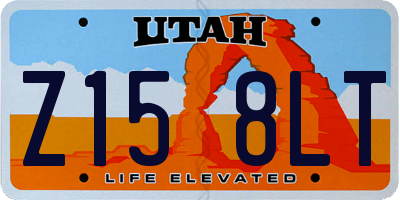 UT license plate Z158LT
