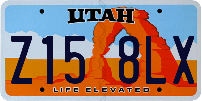 UT license plate Z158LX