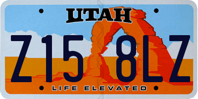 UT license plate Z158LZ