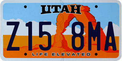 UT license plate Z158MA
