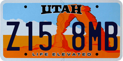 UT license plate Z158MB