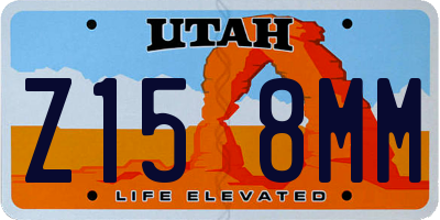 UT license plate Z158MM