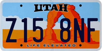 UT license plate Z158NF