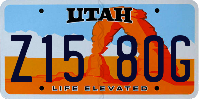 UT license plate Z158OG