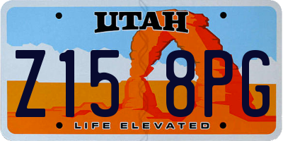 UT license plate Z158PG