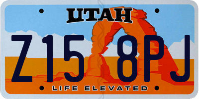 UT license plate Z158PJ