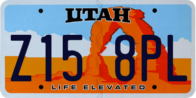 UT license plate Z158PL