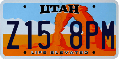 UT license plate Z158PM