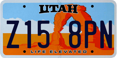 UT license plate Z158PN