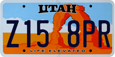 UT license plate Z158PR