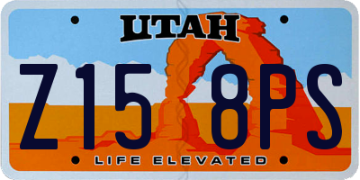 UT license plate Z158PS
