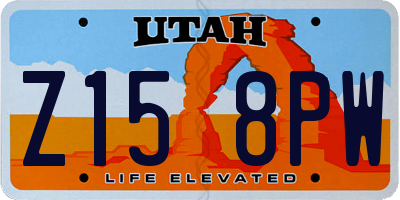 UT license plate Z158PW
