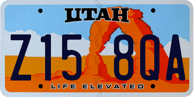 UT license plate Z158QA