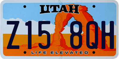 UT license plate Z158QH