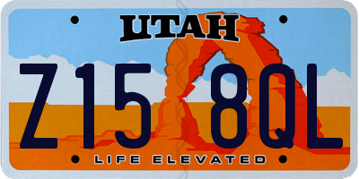 UT license plate Z158QL