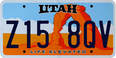 UT license plate Z158QV