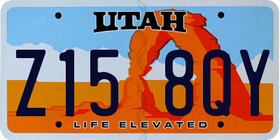 UT license plate Z158QY