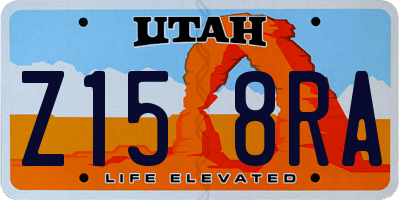 UT license plate Z158RA