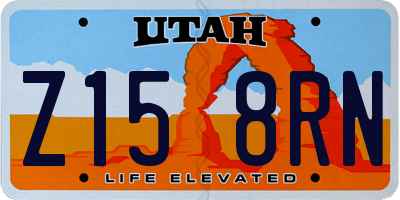 UT license plate Z158RN