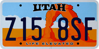 UT license plate Z158SF