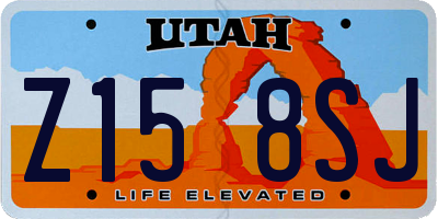 UT license plate Z158SJ