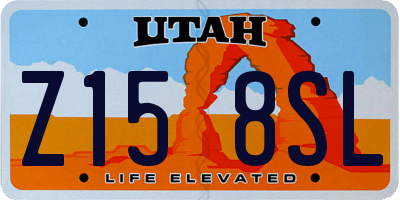 UT license plate Z158SL