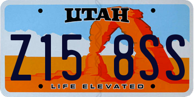 UT license plate Z158SS