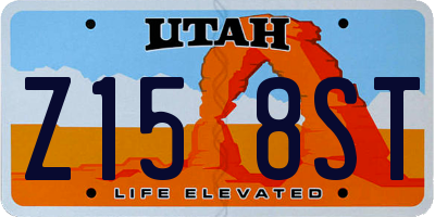 UT license plate Z158ST