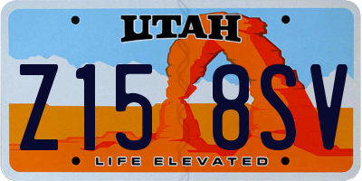 UT license plate Z158SV