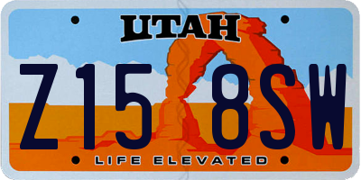 UT license plate Z158SW