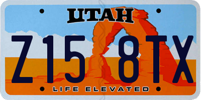 UT license plate Z158TX