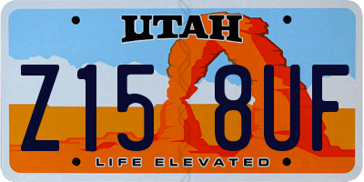 UT license plate Z158UF