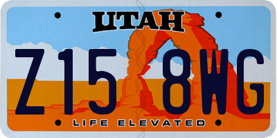 UT license plate Z158WG