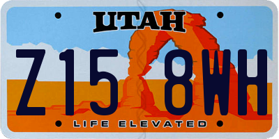 UT license plate Z158WH
