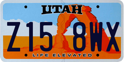 UT license plate Z158WX