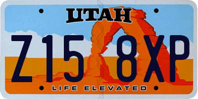 UT license plate Z158XP