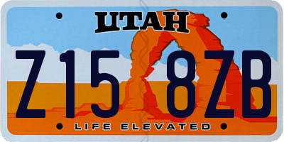 UT license plate Z158ZB