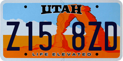 UT license plate Z158ZD