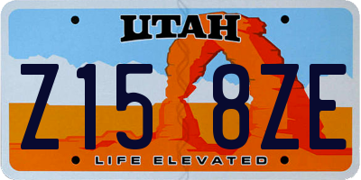 UT license plate Z158ZE