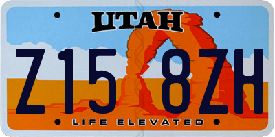 UT license plate Z158ZH