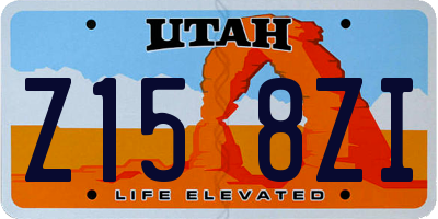 UT license plate Z158ZI